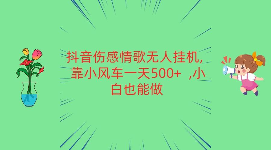 抖音伤感情歌无人挂机 靠小风车一天500+ 小白也能做-归鹤副业商城