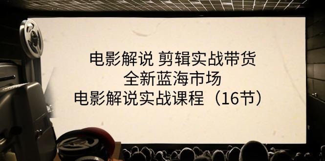 电影解说 剪辑实战带货全新蓝海市场，电影解说实战课程(16节-归鹤副业商城