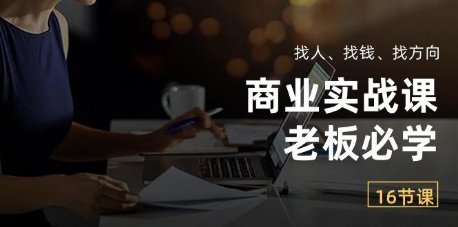 商业实战课【老板必学】：找人、找钱、找方向(16节课-归鹤副业商城