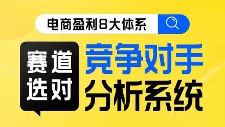 电商盈利8大体系·赛道选对，​竞争对手分析系统线上课-归鹤副业商城